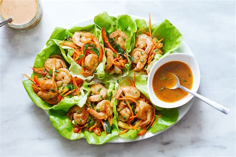 Thai-Style Shrimp Lettuce Wraps with Peanut Sauce – EVERYTHiNG SOULFuL