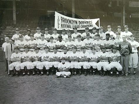 Baseball Dodgers Brooklyn 1952 Team Photo New York National League ...