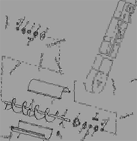 CLEAN GRAIN LOWER AUGER AND HOUSING [06G09] - COMBINE John Deere 6620 ...