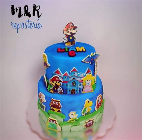 🏰 Pastel Paper Mario 🏰 | Pastel tematico, Juegos de mario, Tortas de cumple