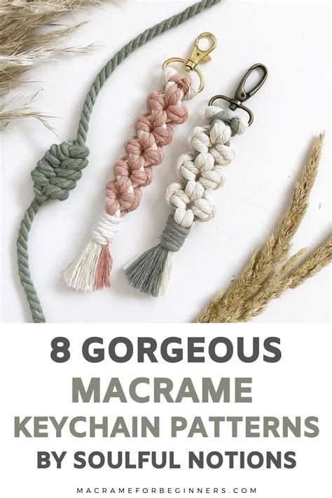 Macrame Keychain Patterns - DIY Macrame Keychain Tutorials