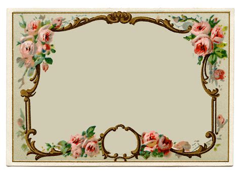 Vintage Clip Art - Pretty French Perfume Label - Frame - The Graphics Fairy