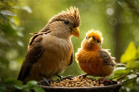 MOTHER AND Baby birds in the nature. 27886447 Stock Photo at Vecteezy