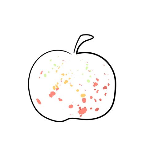 Vector stylized apple. Apple illustration in line art style with ...