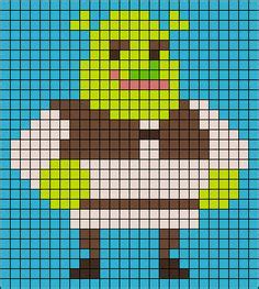 7 Shrek ideas | perler bead patterns, pixel crochet, pixel art pattern