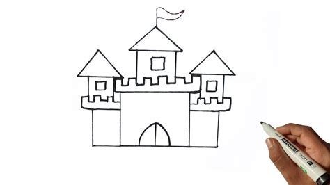 How To Draw A Castle - Step By Step Easy Drawing Tutorial | Drawing tutorial easy, Drawing ...