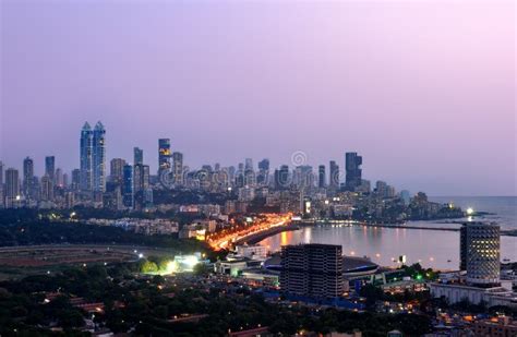 Aerial Mumbai By Night Stock Photo - Image: 57727962