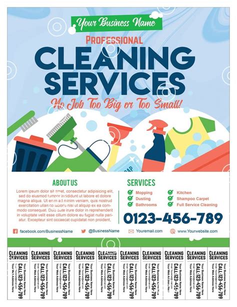 EDITABLE Cleaning Services Flyers Template Printable Cleaning Business Flyer cleaning Service ...