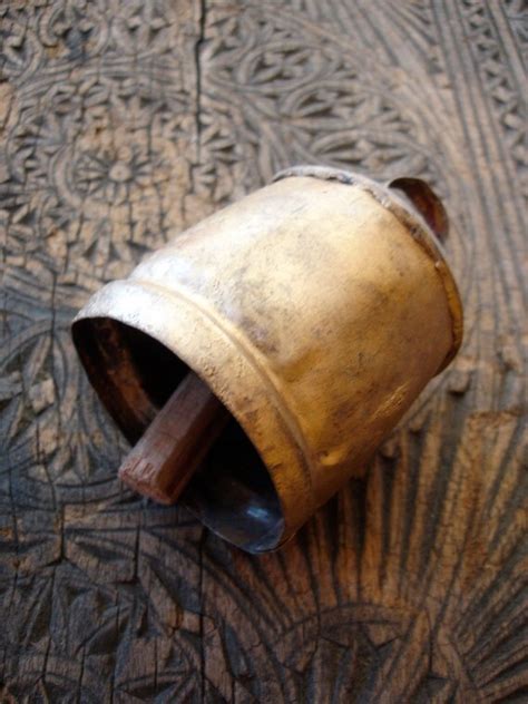 Indian tarnished brass large bell by HilarysBazaar on Etsy