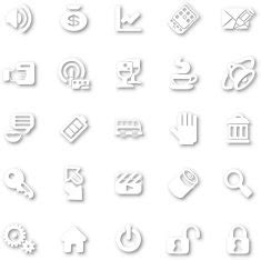 Icon Set White minimalist free image download