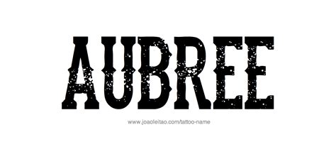 Aubree Name Tattoo Designs