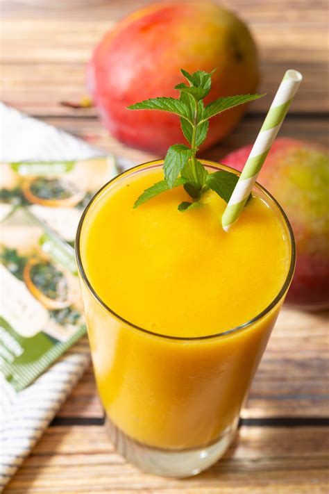 Mango Smoothie with Green Tea Recipe - A Spicy Perspective