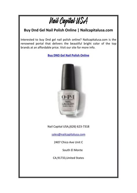 PPT - Buy DND Gel Nail Polish Online PowerPoint Presentation, free download - ID:11746874