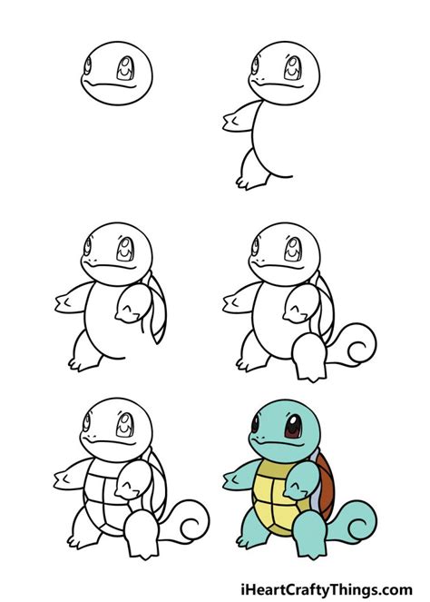 Squirtle Drawing - How To Draw Squirtle Step By Step