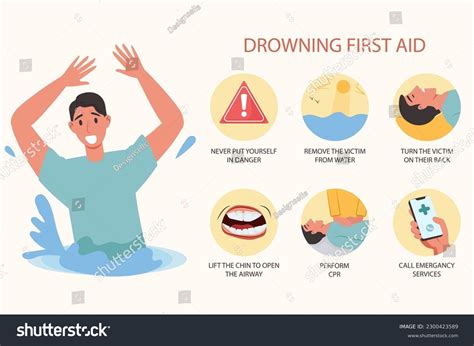 Drowning First Aid Medical Examination Concept Stock Vector (Royalty ...