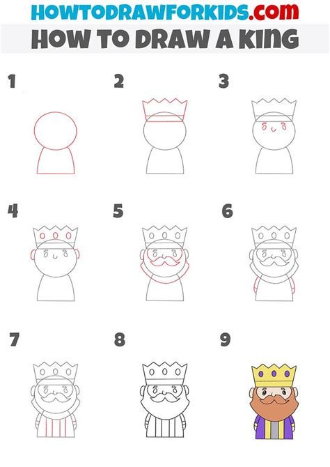 how to draw a king for kids in easy steps step by step with pictures ...