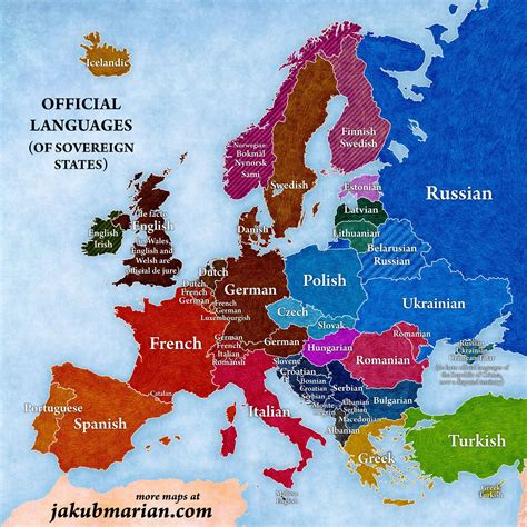 Official languages of European countries | European languages, Language ...