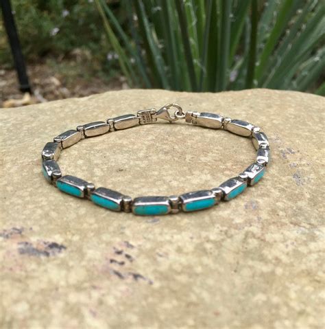 Excited to share the latest addition to my #etsy shop: Sterling Silver Turquoise Bracelet ...