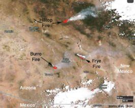 Three large wildfires in Southeast Arizona continue to spread - Wildfire Today