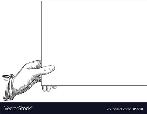 Human hand holding a page Royalty Free Vector Image