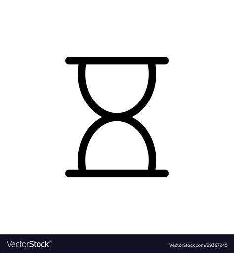 Hourglass icon isolated contour symbol Royalty Free Vector