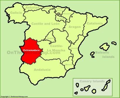 Extremadura Maps | Spain | Maps of Extremadura