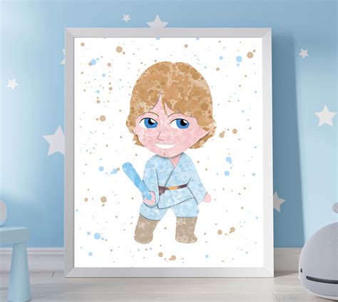 Luke Skywalker - Nursery Wall Decor - Digital Baby Room Poster | PrintooShop