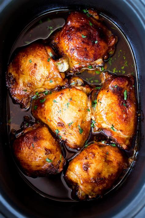 Slow Cooker Honey Garlic Chicken | AllFreeSlowCookerRecipes.com