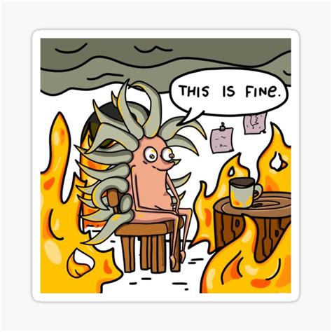 "Trap the Hedgehog in ,THIS IS FINE MEME’" Sticker for Sale by ...