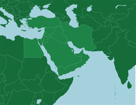 The Middle East: Countries - Map Quiz Game - Seterra / Middle East Political Map Blank