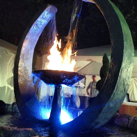 Stunning Fire and Water Fountain in the Park | DIY Water Fountain, Diy ...