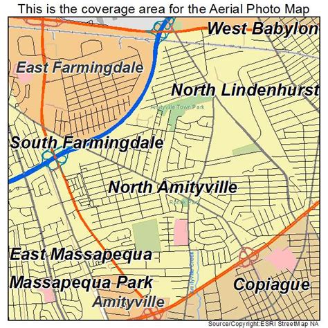 Aerial Photography Map of North Amityville, NY New York