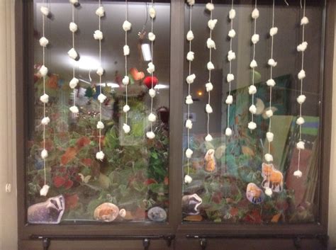 Winter wildlife interactive window display so that the children can ...