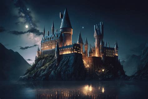 Hogwarts at Night (AI art) by 3D1viner on DeviantArt