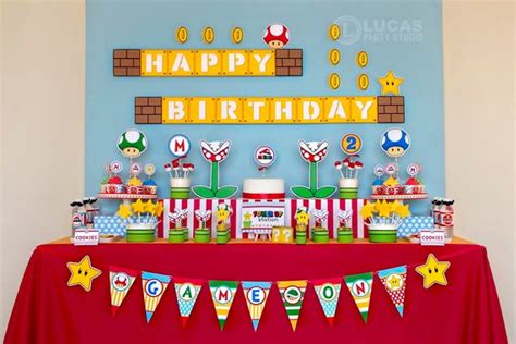 Super Mario Inspired Birthday Decorations Personalised - Etsy