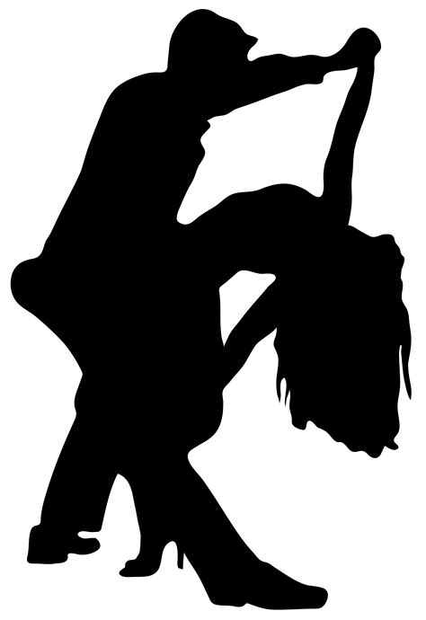 Romantic Dancers Silhouette PNG Transparent Clip Art Image | Gallery ...