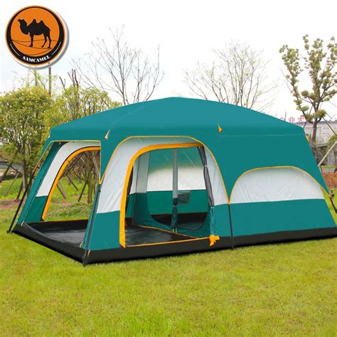 Camping Tent Large Space Waterproof 8 10 Person Tent 4 Season Outdoor Tent Family Camping Cabin ...