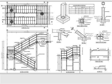 Concrete Stair Detail Drawing In AutoCAD DWG PDF, 42% OFF