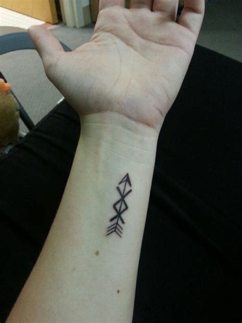 Arrow tattoos, Tattoos, Rune tattoo