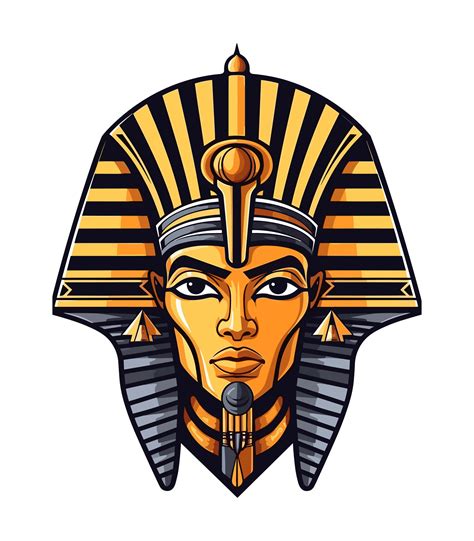 A majestic Egyptian golden pharaoh vector clip art illustration ...