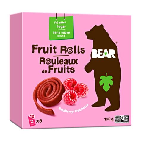 BEAR Snacks Fruit Rolls Apple Pear Raspberry at NaturaMarket