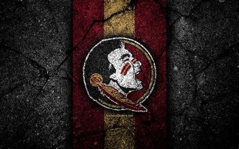 Download wallpapers Florida State Seminoles, 4k, american football team, NCAA, purple brown ...