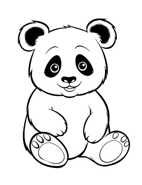 Cute Panda Coloring Page