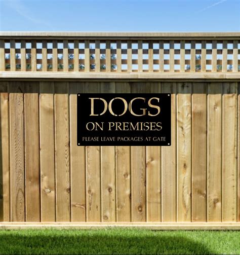 Dogs on Premises Metal Sign, customizable sign » Sign Performance