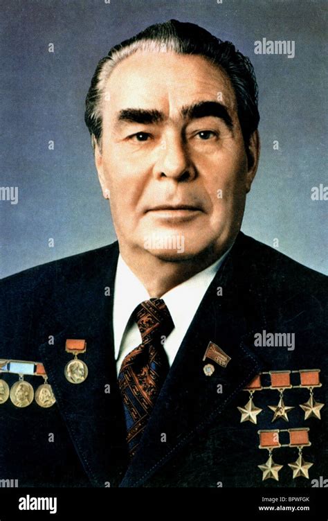 LEONID LIYICH BREZHNEV PRESIDENT OF SOVIET UNION 02 April 1977 Stock ...