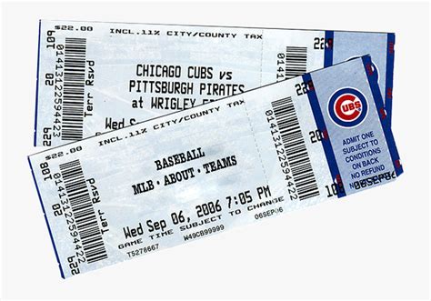 Sports Tickets Png - Chicago Cubs Tickets , Free Transparent Clipart ...