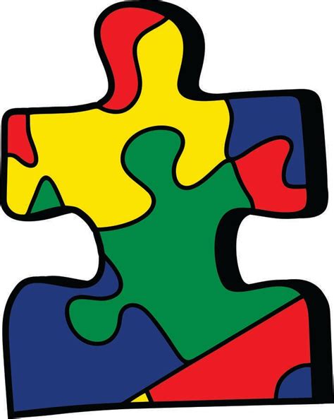 Autism puzzle piece SVG DXF vector cutting file instant