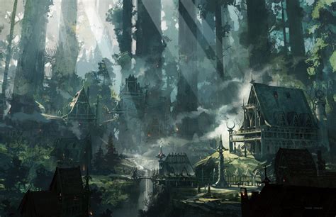 "Elven City" by Concept artist Thom Tenery | Elven city, Fantasy city ...