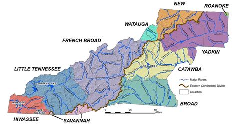 Western North Carolina River Basins Map | River basin, Western north carolina, River