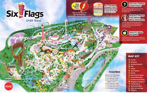 Six Flags Over Texas - 2015 Park Map